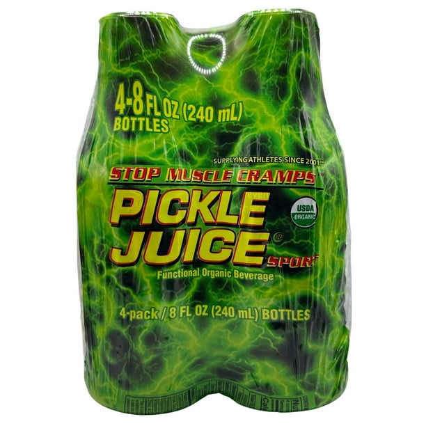 Pickle Juice Liquid Sport Drink, Stops Cramps, 8 oz, 4 Pack