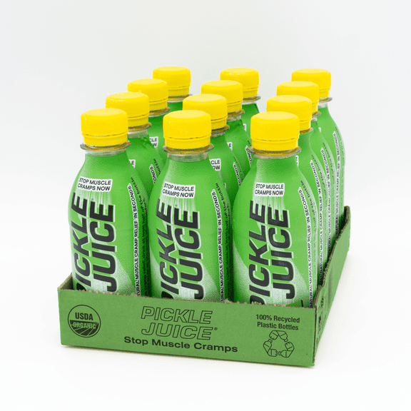 Pickle Juice Muscle Cramp Relief Drink, Clinically Proven, Original Strength, 12 Pack 8 oz Bottles