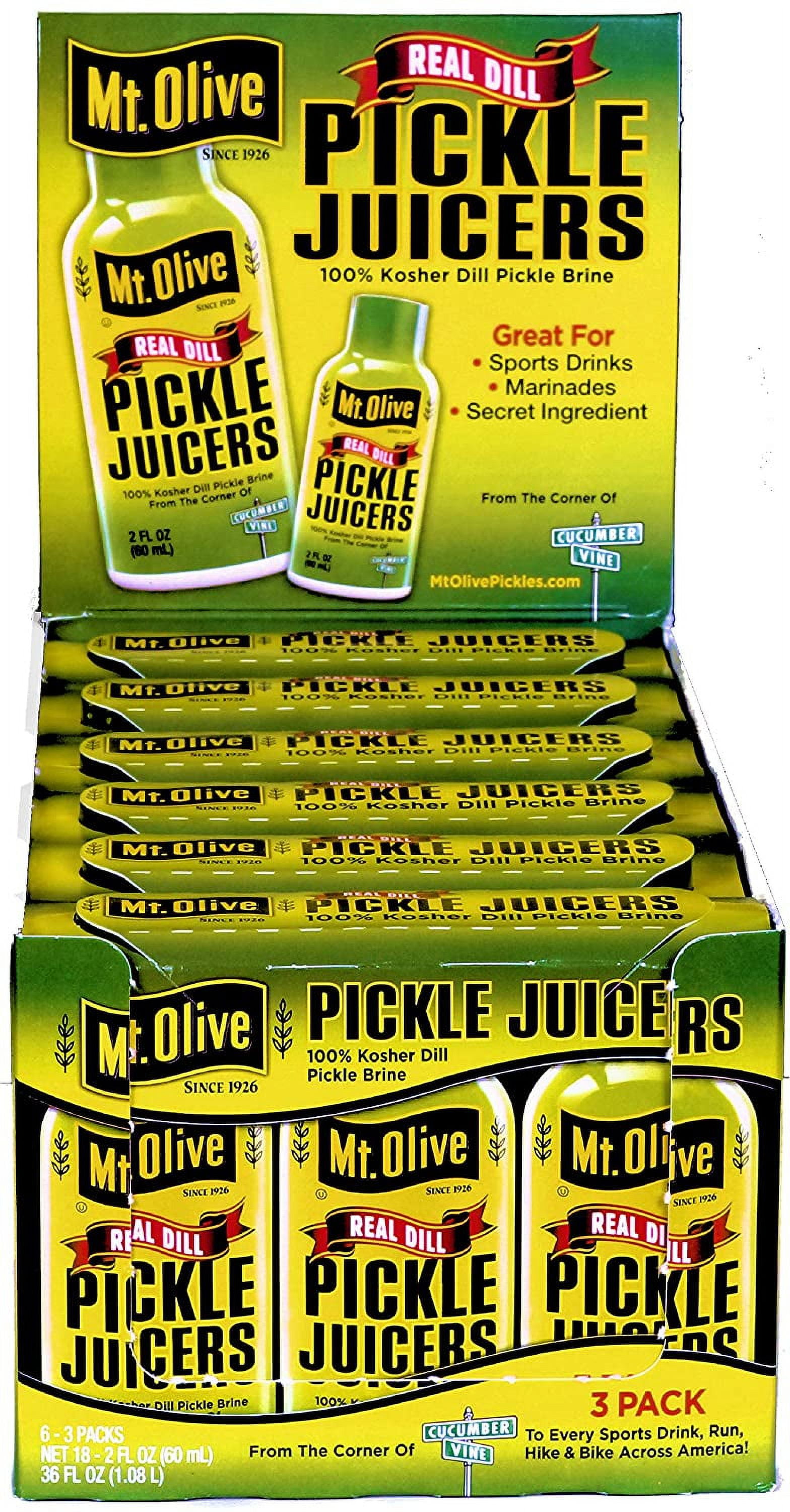 Pickle Juicers Kosher Dill Pickle Brine, 2 Ounce Bottle, 18 Count