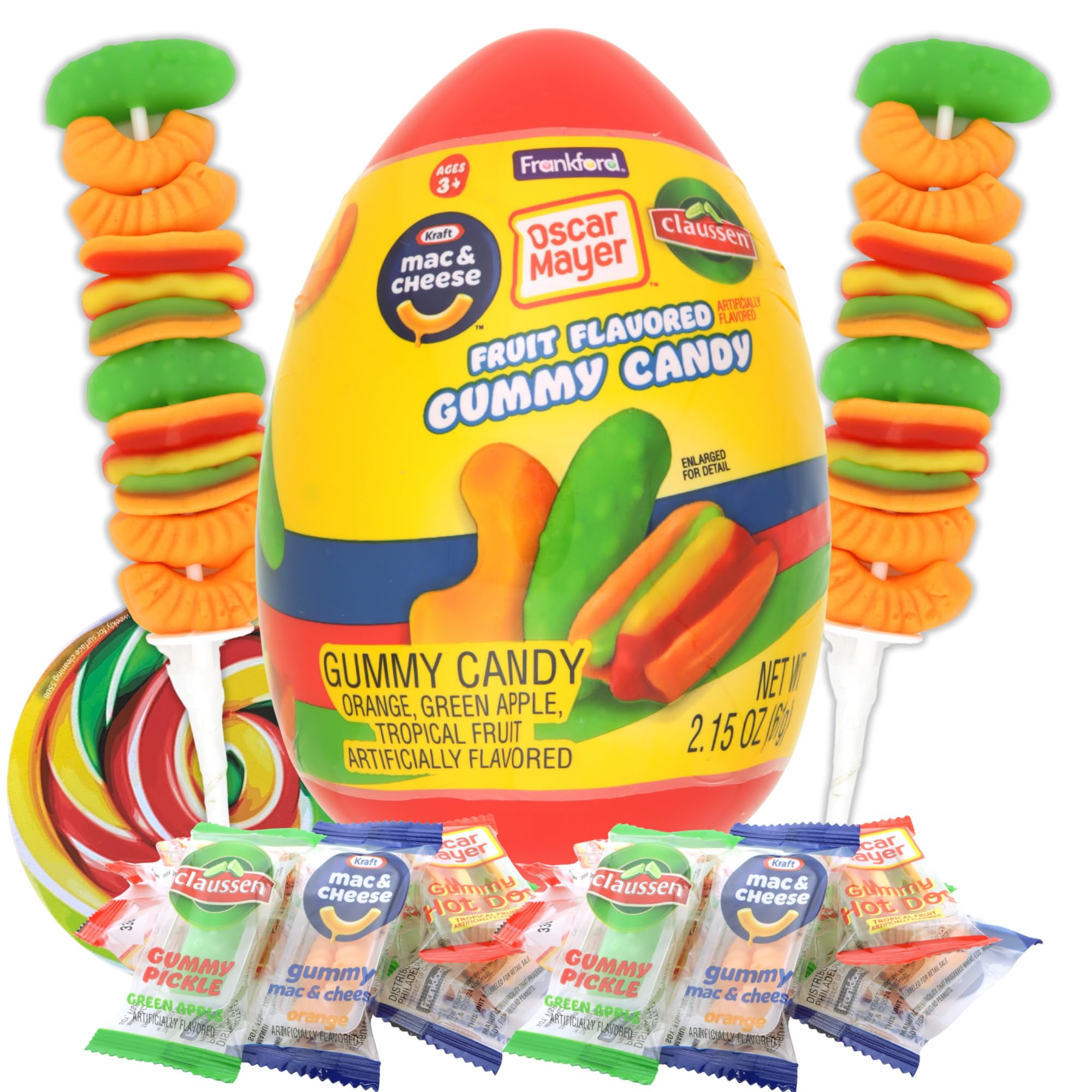 Pickle, Macaroni and Cheese, MMF7 and Hot Dog Individually Wrapped