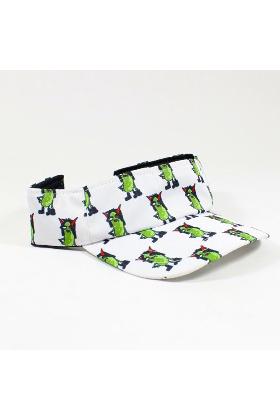Adjustable Pickleball Visor - Adjustable One Size Fits All Sun Visor - Featuring the Dreaded Pickle Monster Crew
