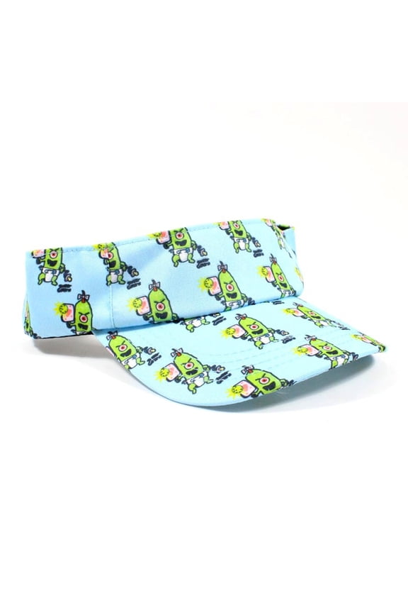 Adjustable Pickleball Visor - Adjustable One Size Fits All Sun Visor - Featuring the Dreaded Pickle Monster Crew