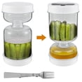 thumbnail image 1 of Pickle and Olive Hourglass Jar with Strainer Flip for Pickle Juice Separator from Wet and Dry Upgrade Food-grade ABS Lid and BPA Free Hourglass Jar for Airtight Storage, 1 of 8