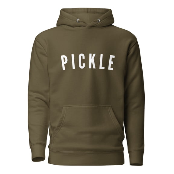 Pickle Pickleball Unisex Hoodie (Military Green, S)