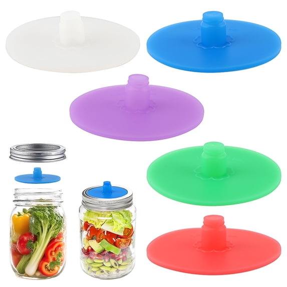 Pickle Pipes - Airlock Fermentation Lids - Fermentation Kit For Wide Mouth Mason Jar Sauerkraut & Pickle Kit - Fermentation Jar Not Included(5pc)