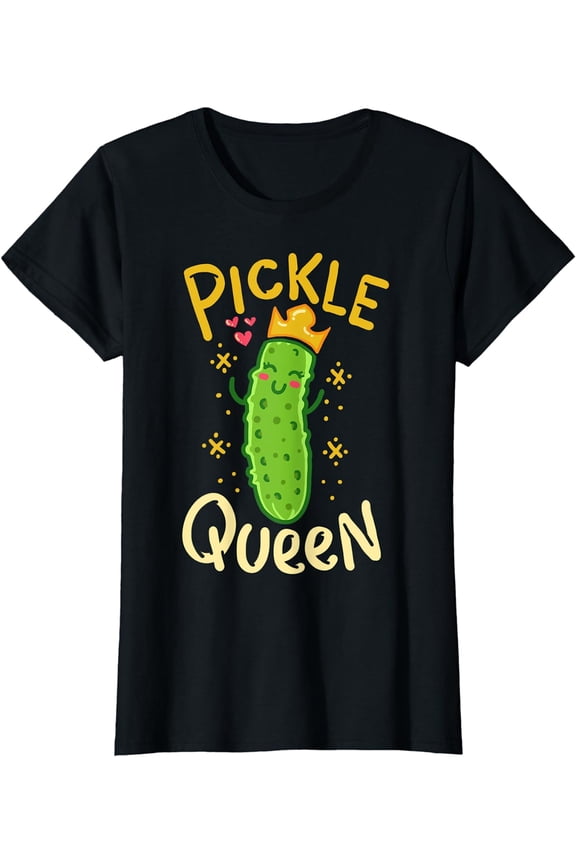 Pickle Queen Vegan Funny Cucumber Vegetable T-Shirt