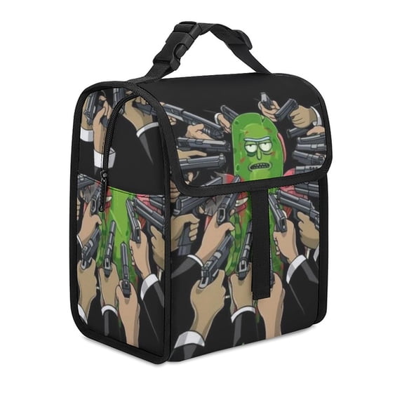 Pickle Rick Lunch Bag Insulated Portable Lunch Box Cooler Bag for School/Picnic/Beach/Hiking Work