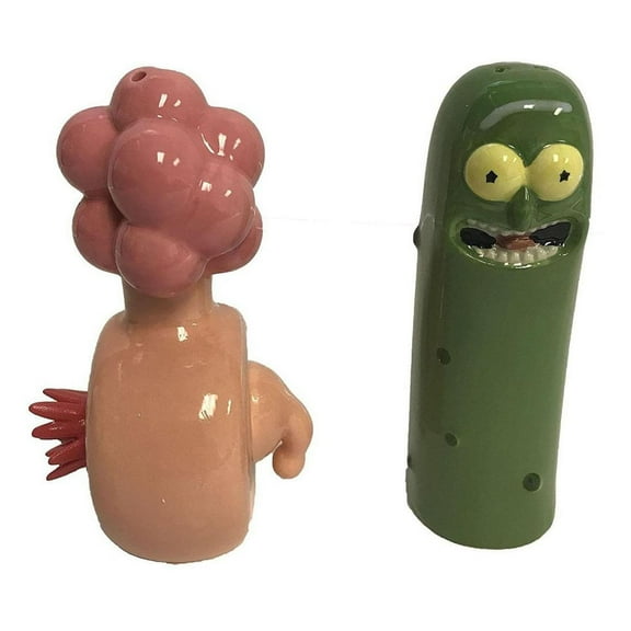 Pickle Rick and Plumbus Salt & Pepper Shakers Rick n' Morty Set Surreal