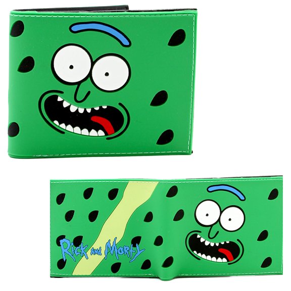 Pickle Rick's Face - Rick and Morty 4x5" Bi-Fold Flat Wallet