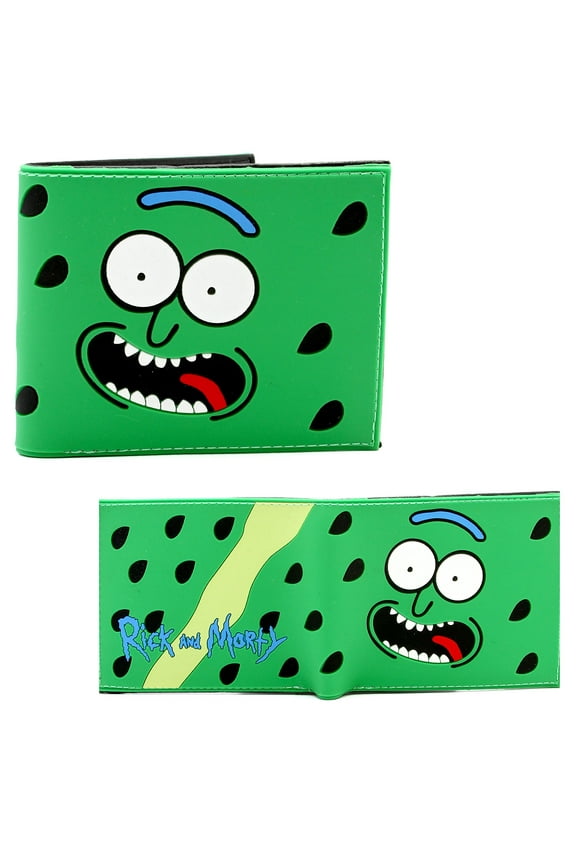 Pickle Rick's Face - Rick and Morty 4x5" Bi-Fold Flat Wallet