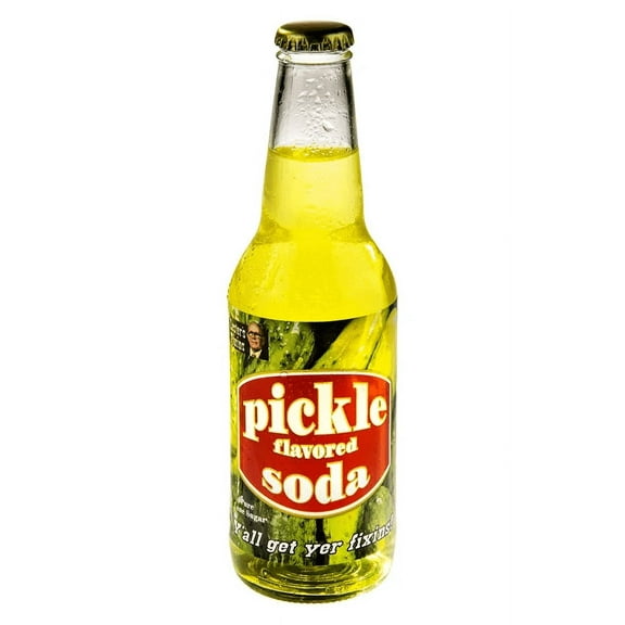 Pickle Soda Pop A carbonated soft drink with a sweet pickle taste.