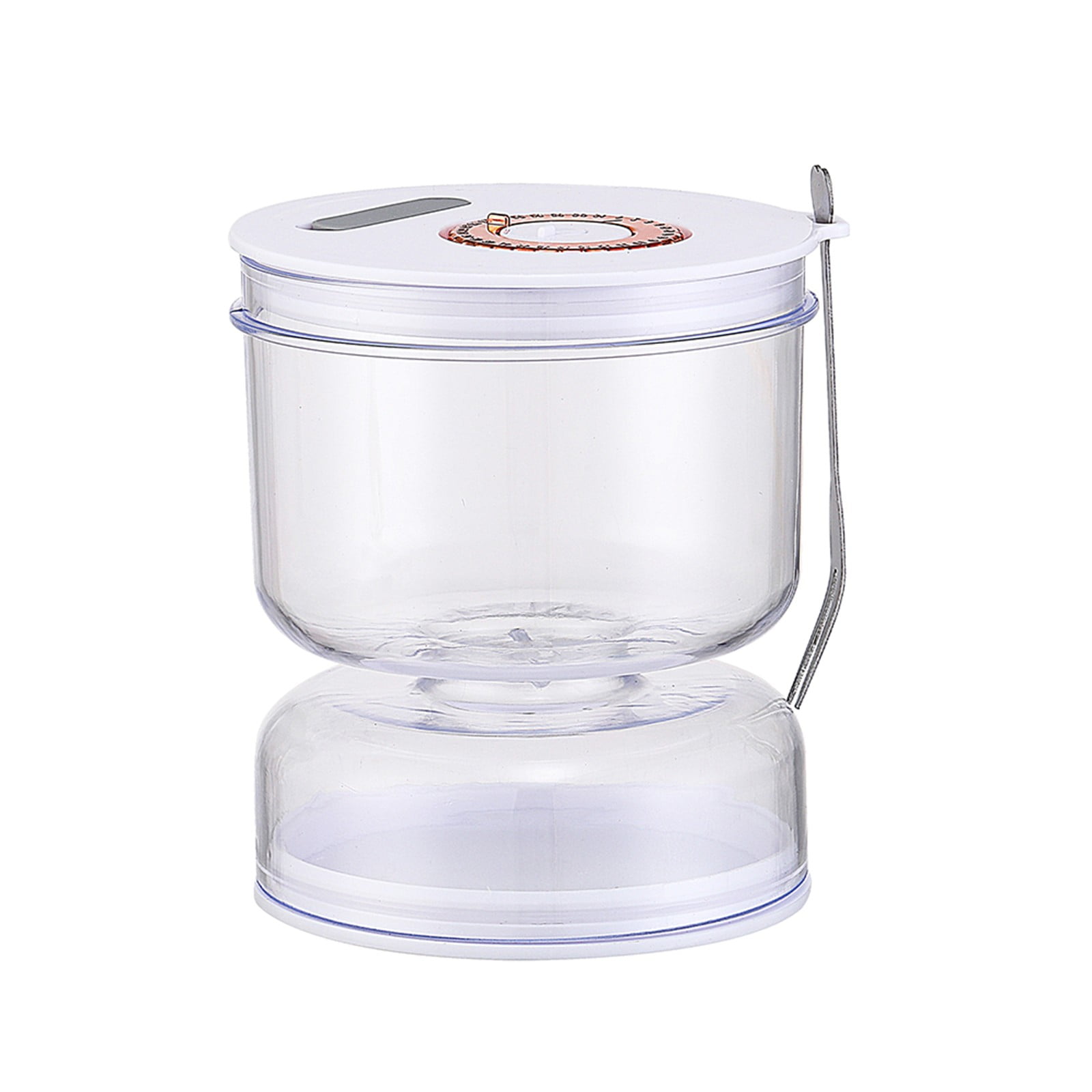 Pickle and Olive Hourglass Jar with Strainer Flip Juice Separator