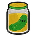 thumbnail image 1 of Pickle in Jar Applique Multi-Color Embroidered Iron-On Patch - 3 Inch Medium, 1 of 5
