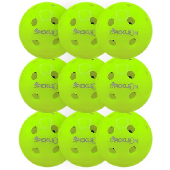 PickleOn - Neon Green - Outdoor Pickleball Balls - 40 holes - USAPA Standards -9 Pack