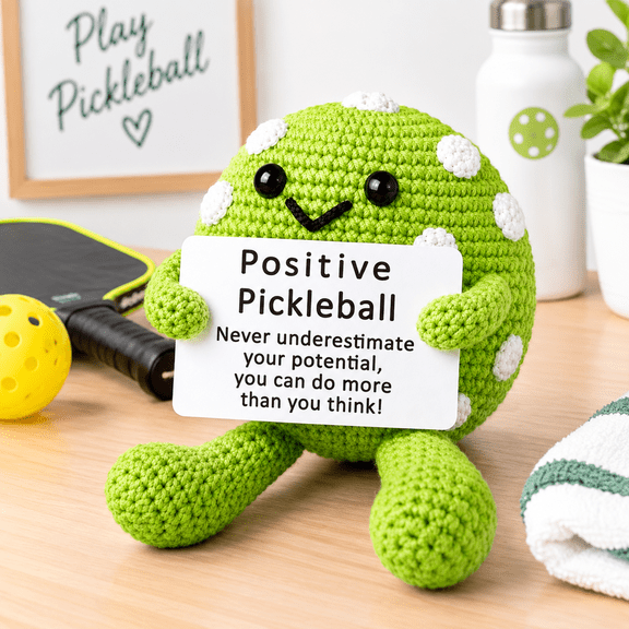 Pickleball 01-never Handmade Crochet Figurine Decorative Knick-Knack