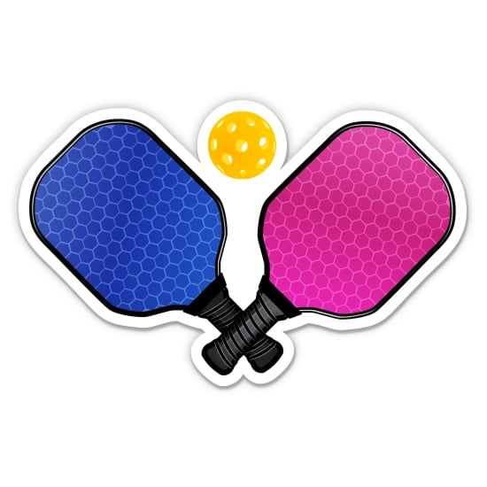 Pickleball - 5" Vinyl Sticker - For Car Laptop I-Pad - Waterproof Decal