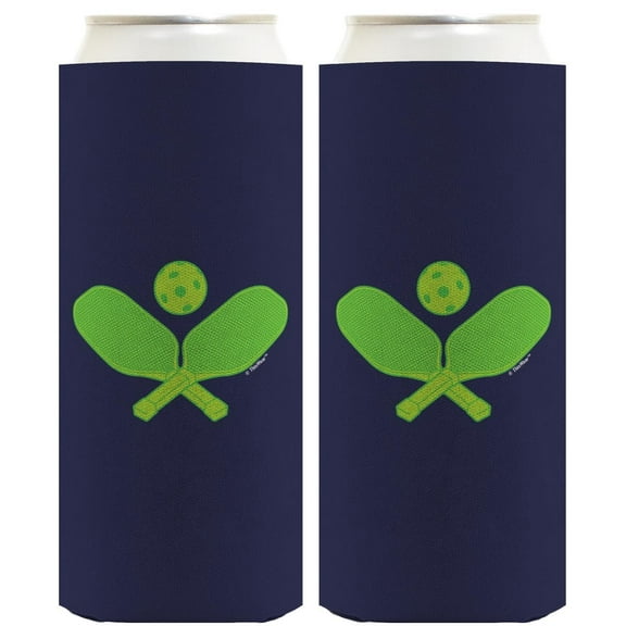 Pickleball Accessories For Women Pickleball Crossed Paddles 2-Pack Ultra Slim Can Thermocoolers