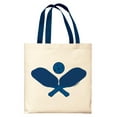 thumbnail image 1 of Pickleball Accessories For Women Pickleball Crossed Paddles Navy Handle Canvas Tote Bag, 1 of 3