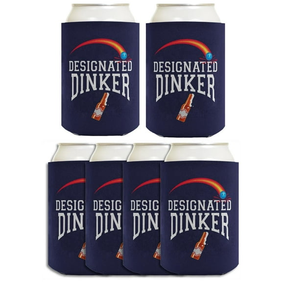 Pickleball Accessories Men Pickleball Designated Dinker 6-Pack Can Drink Sleeves
