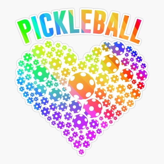 Pickleball Active Sport Everyday Decor Art Simple Style Vinyl Sticker