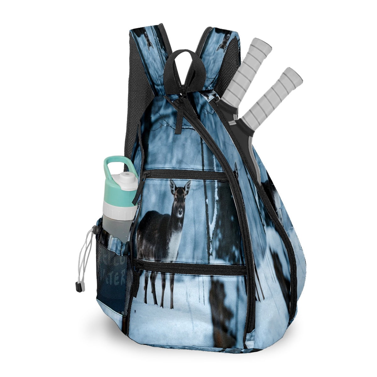 Lightweight Quilted Pickleball Crossbody Sling Bag Backpack with Wet Compartment Pickleball Sling Bag - DailySteals main image 2