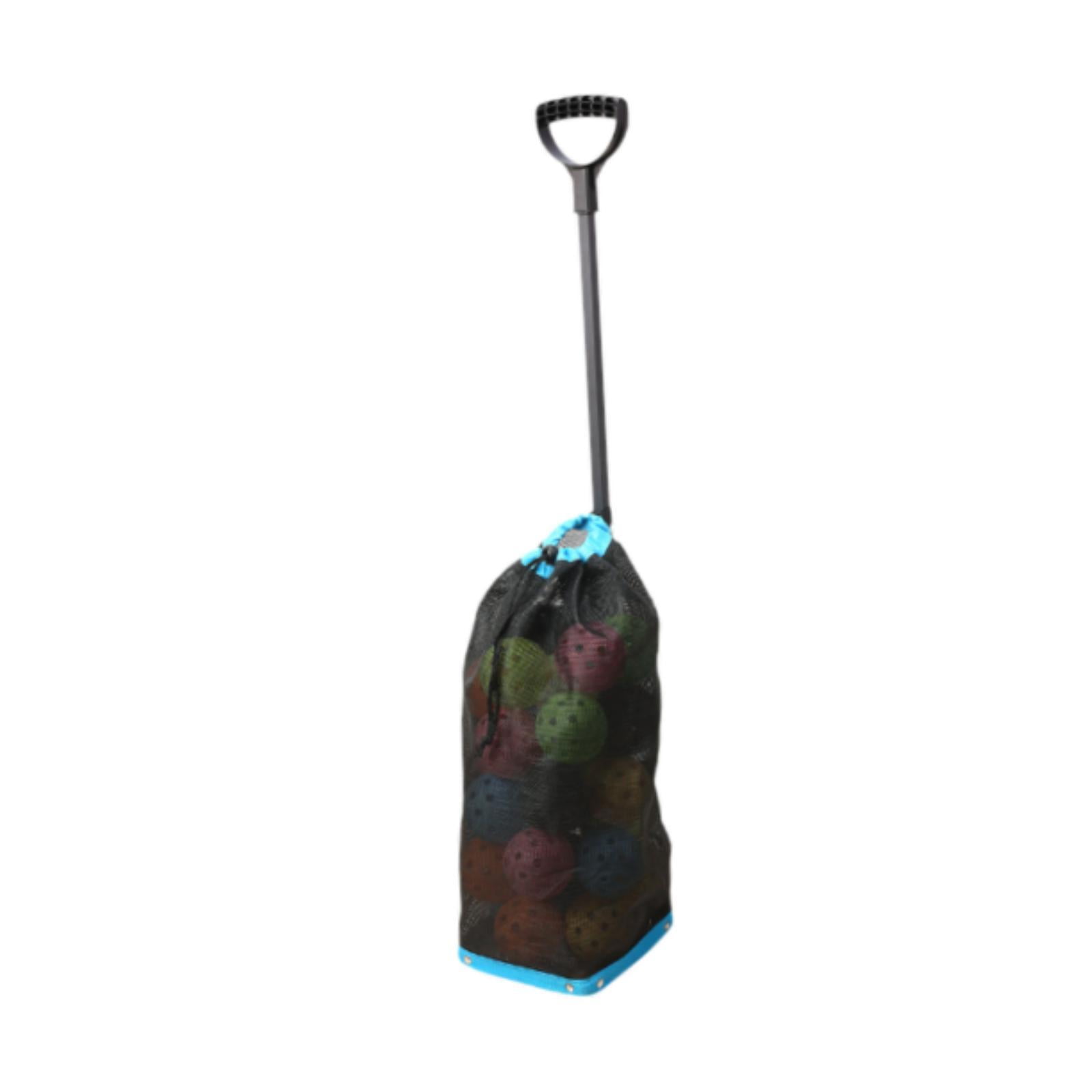 Pickleball Ball Retriever Grabber Basket Adjustable Height Oxford Cloth for Training Outdoor Activities