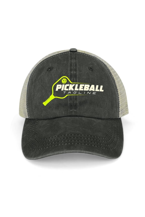 Pickleball Black Hat Adjustable Funny Fashion Unisex Baseball Cap for Men Women
