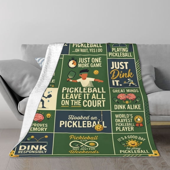 Pickleball Blanket, Pickleball Gifts for Women Men, Gift for Pickleballs Lovers, Funny Pickleballs Gift Blanket, Pickle-Ball Accessories Presents for Women Unique Blankets 50x40