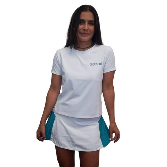 Pickleball Court Print Flutter Skirt