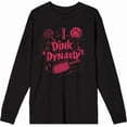 thumbnail image 1 of Pickleball Dink Dynasty Adult Black Crew Neck Long Sleeve Tee-XXL, 1 of 6