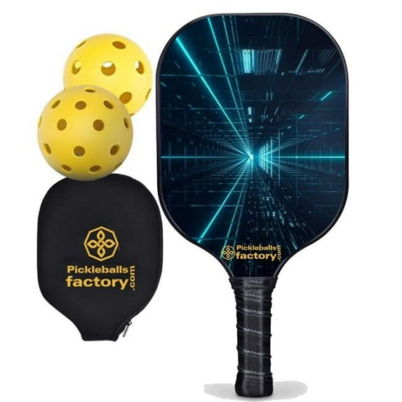 Pickleball Factory PB00010-10-G 2022 Optical Fiber Top Players Pickleball Paddle - Portable Court Best Spin Pickleball Paddle, Glassfiber Graphite