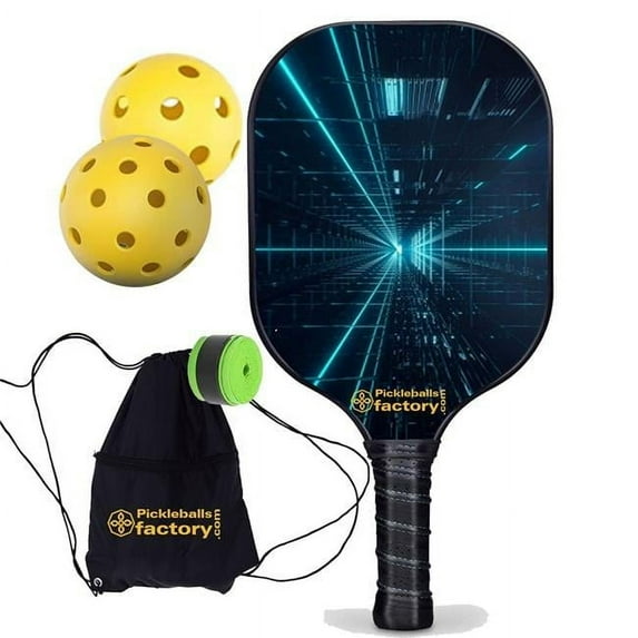 Pickleball Factory PB00010-12-G 2022 Optical Fiber Top Players Pickleball Paddle - Portable Court Best Spin Pickleball Paddle, Glassfiber Graphite