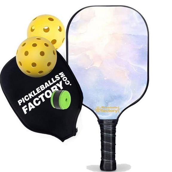 Pickleball Factory PB00013-11-C Pickleballtournament Paddle - Glistening Pickleball in My Area, Best Pickleball Paddle for Power Mini Pickleball Paddle, Carbonfiber Graphite