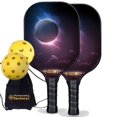 thumbnail image 1 of Pickleball Factory PB00014-4-C Pickleball Set - The Moon Pickleball Rackets Near Me, Best Type of Pickleball Paddle, Carbonfiber Graphite, 1 of 1