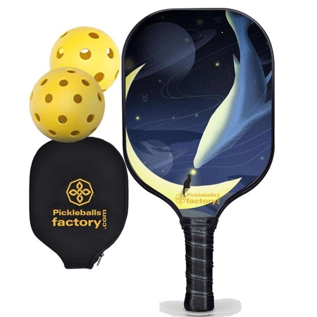 Pickleball Factory PB00015-10-C Best Pickleball Paddle - Whale Fall Pro Pickleball Paddles, Outdoor Pickle Balls Pickleball Connect, Carbonfiber Graphite