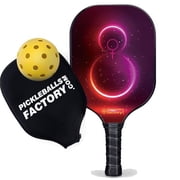 Pickleball Factory PB00016-8-C Best Pickleball Set - The Girl Custom Pickleball Paddle, Pickleball Court Set Up, Carbonfiber Graphite