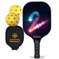 thumbnail image 1 of Pickleball Factory PB00017-10-G Pro Pickleball Paddle - Tow Pickleballs for Sale, Best Pickleball Paddle for Spin Pickleball Professional Players, Glassfiber Graphite, 1 of 1