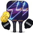 thumbnail image 1 of Pickleball Factory PB00022-2-C Pickleball Starter Set - Lightning Pickleball Paddles Near Me, Graphite Pickleball Set, Carbonfiber Graphite, 1 of 1