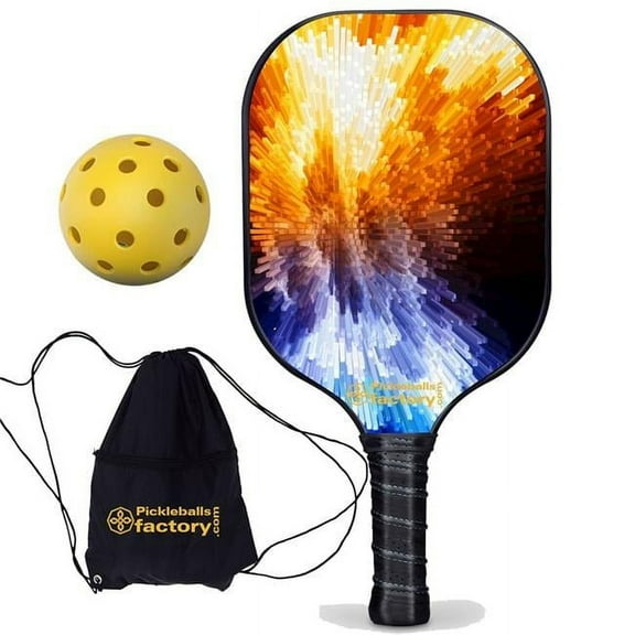 Pickleball Factory PB00023-9-G Pickleball Paddles - Cubes Playing Pickleball On Tennis Court, Best Budget Pickleball Paddle, Glassfiber Graphite