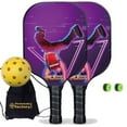 thumbnail image 1 of Pickleball Factory PB00025-6-G Best Pickleball Set - Hip-Hop Artists Pickleball Rackets, Pickleball Court Set, Glassfiber Graphite, 1 of 1