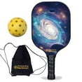 thumbnail image 1 of Pickleball Factory PB00029-12-G Spiral Galaxy Carbon Fiber Pickleball Paddle, Sports At the Beach Pickleball, Glassfiber Graphite, 1 of 1