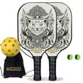 thumbnail image 1 of Pickleball Factory PB0003-6-G Pickleball Paddle Set - Egyptian Cat Level Up Pickleball Rackets, Pickleball Net Set, Glassfiber Graphite, 1 of 1