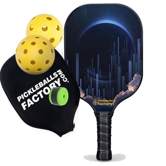 Pickleball Factory PB00030-11-G Pickleball Paddles - Lunar Eclipse Graphite Pickleball Paddles Equipment, Pro Pickleball Players Best Pickleball Balls 2022, Glassfiber Graphite