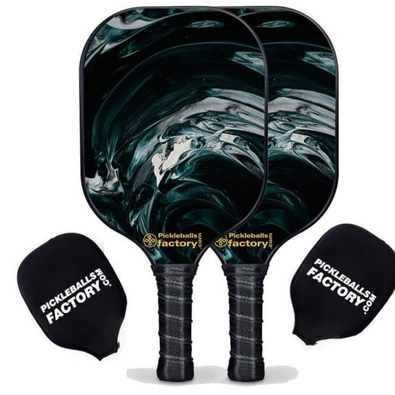 Pickleball Factory PB00035-5-G Pickleball Paddle Set - Silk Satin Pickleballtournament Paddle, Glassfiber Graphite