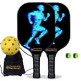 thumbnail image 1 of Pickleball Factory PB00038-6-G Best Pickleball Set - Blue Fires Custom Pickleball Paddle, Glassfiber Graphite, 1 of 1