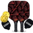 thumbnail image 1 of Pickleball Factory PB00042-3-G Pickleball Set - Chocolate Usapa Pickleball Paddles, Driveway Games Pickleball Set, Glassfiber Graphite, 1 of 1