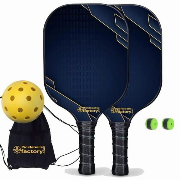 Pickleball Factory PB00043-4-G Best Pickleball Set - Little Boxs Best Pickleball Paddles 2023, Pickleball Beginner Set, Glassfiber Graphite