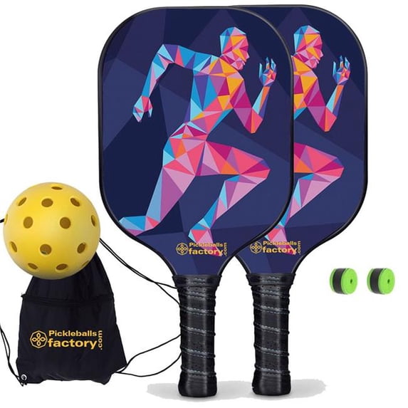Pickleball Factory PB00044-6-G Pickleball Paddle Set - Sports Pickleball Paddles Near Me, Pickleball Sets for Sale Near Me, Glassfiber Graphite