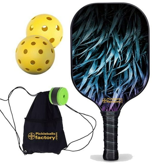 Pickleball Factory PB00045-12-C Pickleball Paddles - Leaves Professional Pickleball Paddle, Backyard Pickleball Top Pickleball Paddles 2022, Carbonfiber Graphite