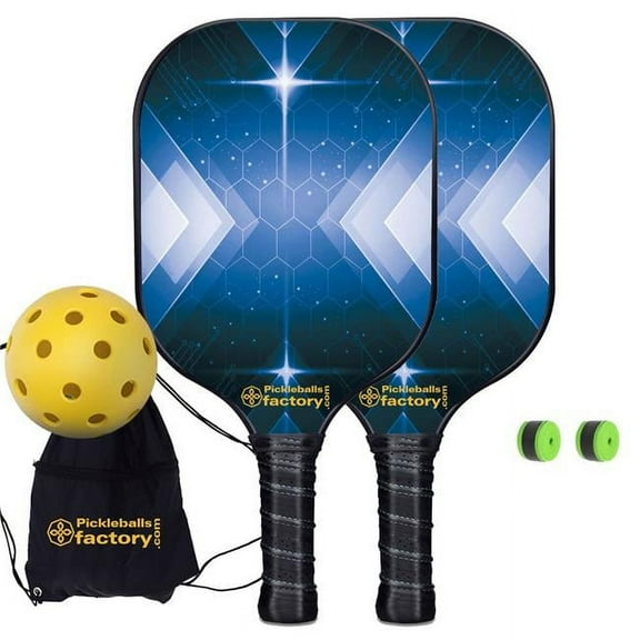 Pickleball Factory PB00046-6-C Pickleball Set - Stars Pickleballtournament Paddle, Top of The Line Pickleball Paddles, Carbonfiber Graphite